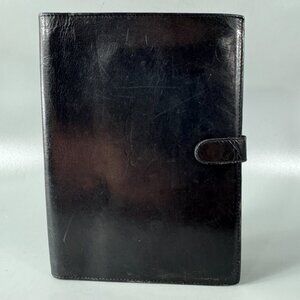 Vintage Coach Black Leather Notebook Cover